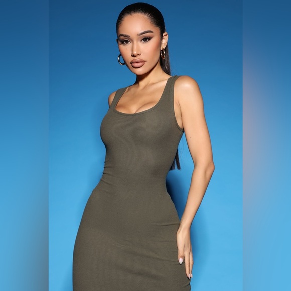 NWT Mulberry Street Maxi Dress - Olive 2X - Picture 7 of 9